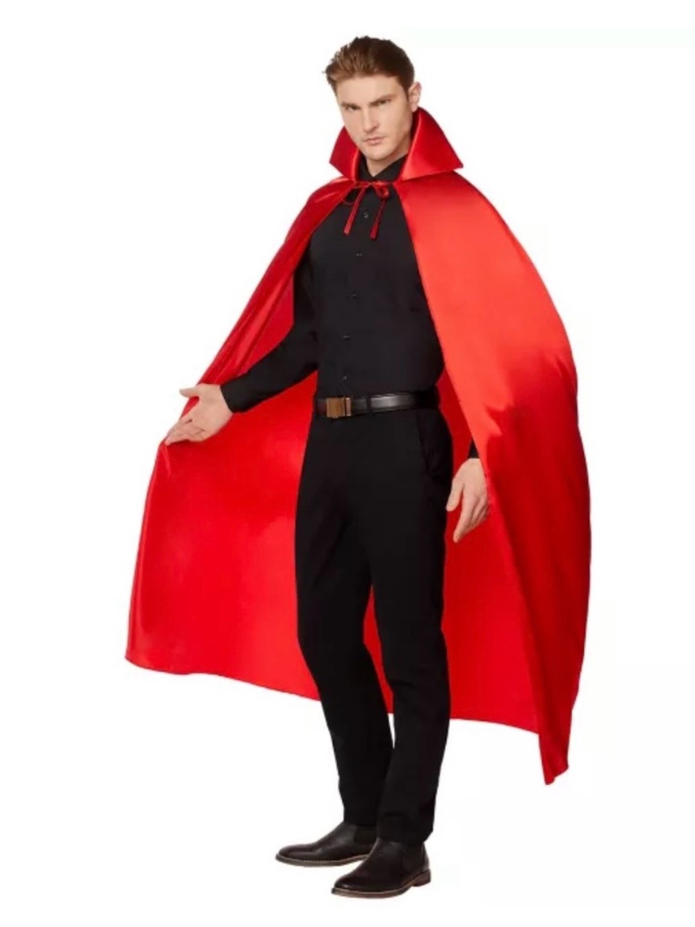 SPIRIT HALLOWEEN Red Satin Cape 56” One Size Fits Most
